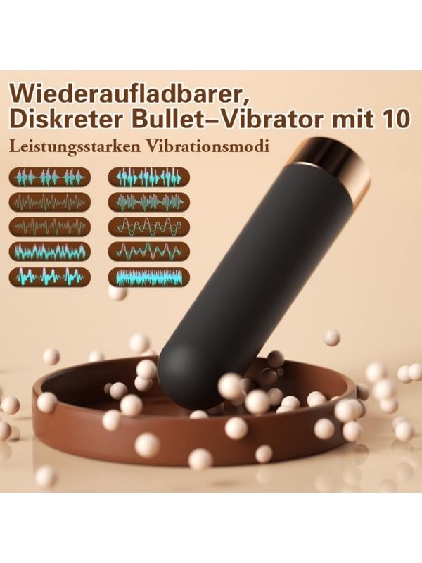 Kumandalı USB Şarjlı 10 Modlu %100 Su Geçirmez Vibratör Siyah - Görsel 2